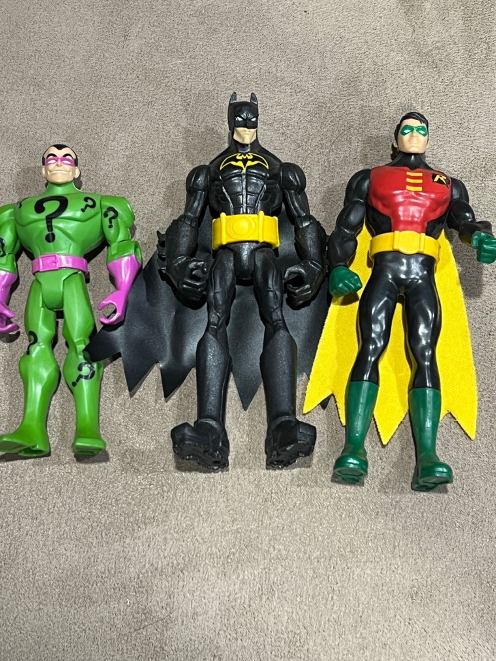 DC Comics Batman & Robin & Riddler Action  Figure 6" Justice League lot of 3